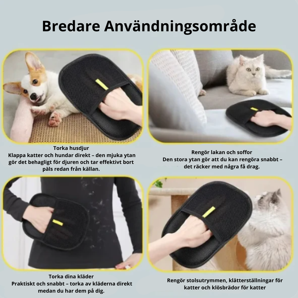 PälsVanten Ta bort djurhår snabbt och smidigt