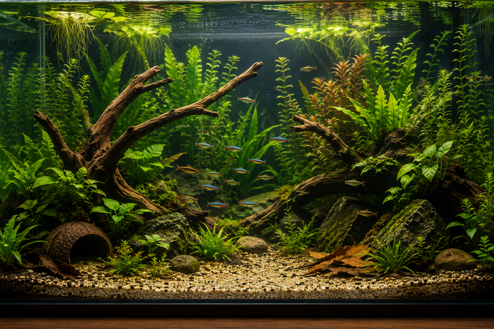Så inreder du ett naturligt och tryggt akvarium