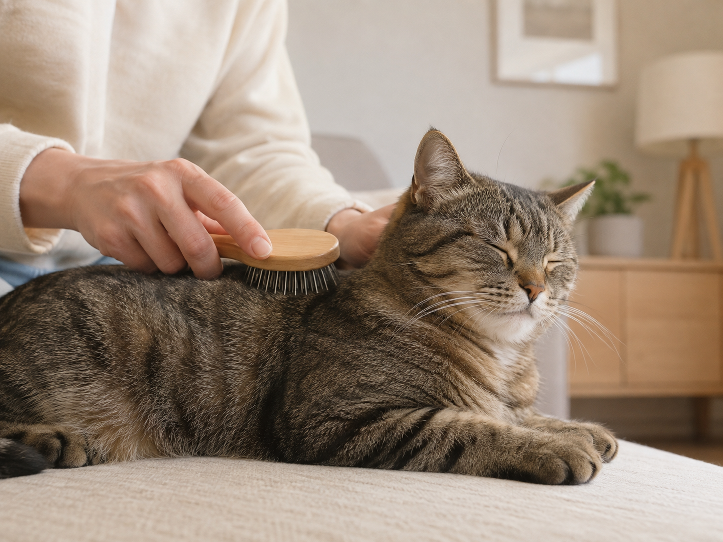 Så sköter du kattens päls hemma