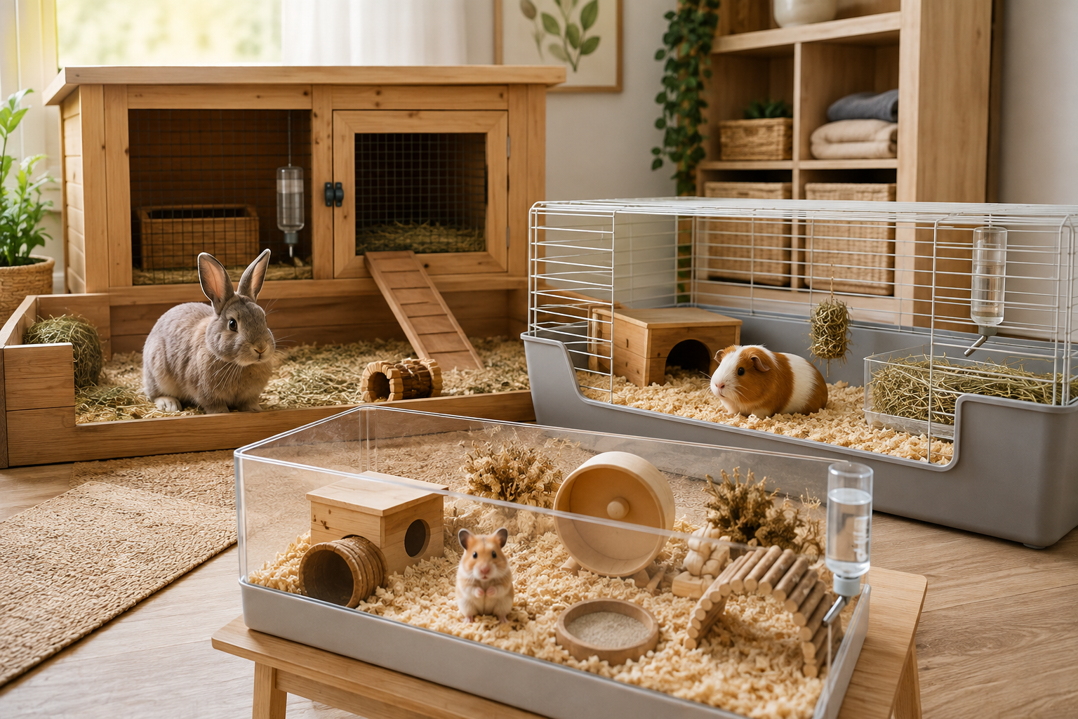 Så väljer du rätt bur till hamster, marsvin och kanin