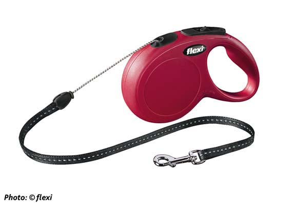 flexi New CLASSIC LONG, S: 8 m rep, röd