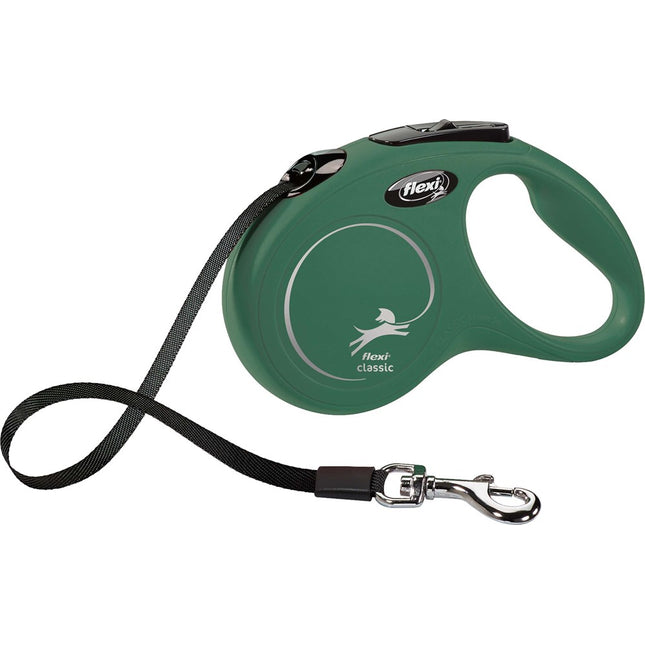 flexi New CLASSIC rullkoppel – band – S, 5 m, olivgrön