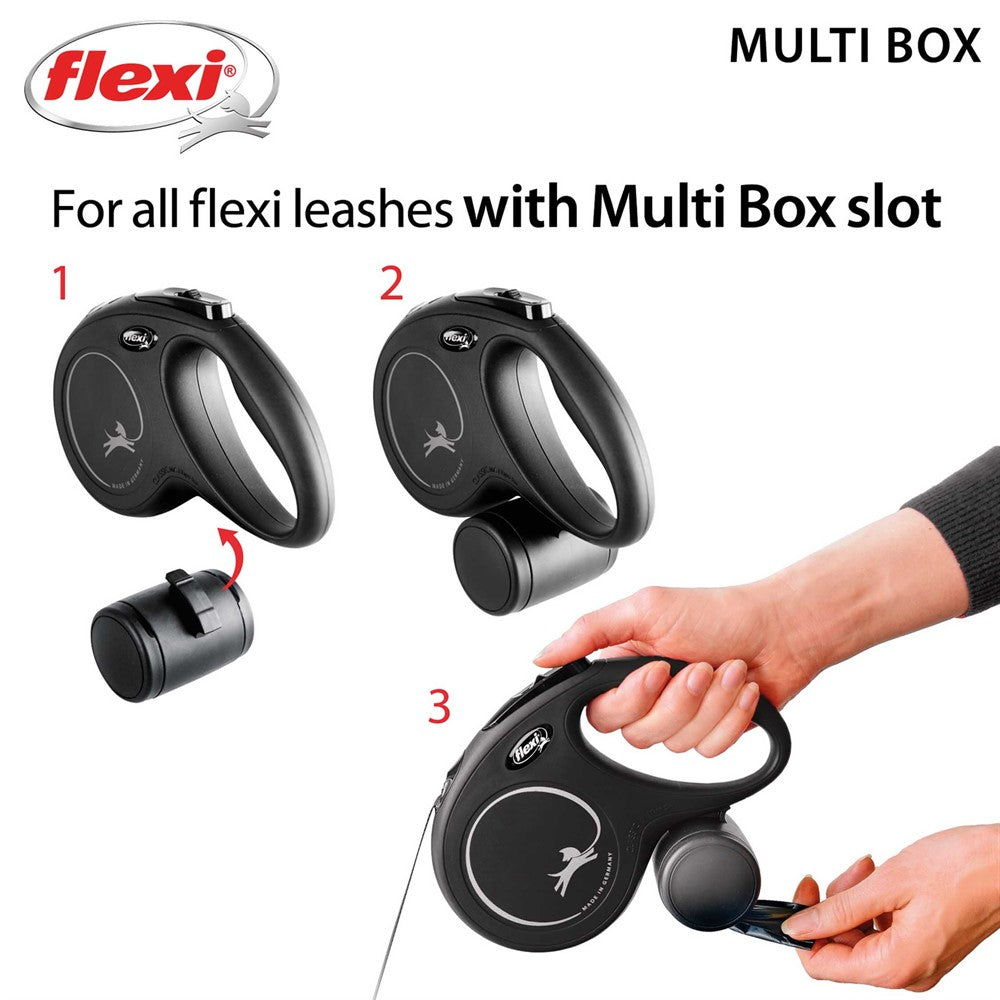 flexi Multibox, ø 5 × 7 cm, 1 rulle x 20 påsar, ljusblå/grå
