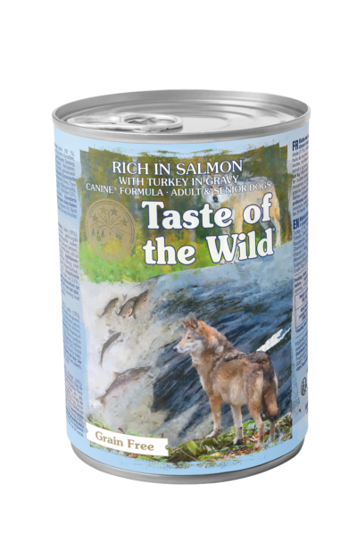 Taste of the Wild våtfoder för hund med lax och kalkon – 12 × 390 g