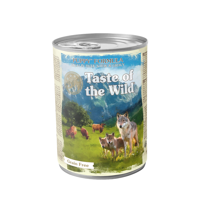 Taste of the Wild våtfoder för valp med nötkött – 12 × 390 g