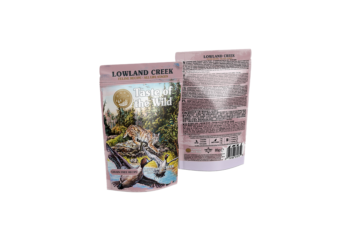 Taste of The Wild Lowland Creek Cat Chunks in Gravy Pouch våtfoder för katt – 12 × 85 g