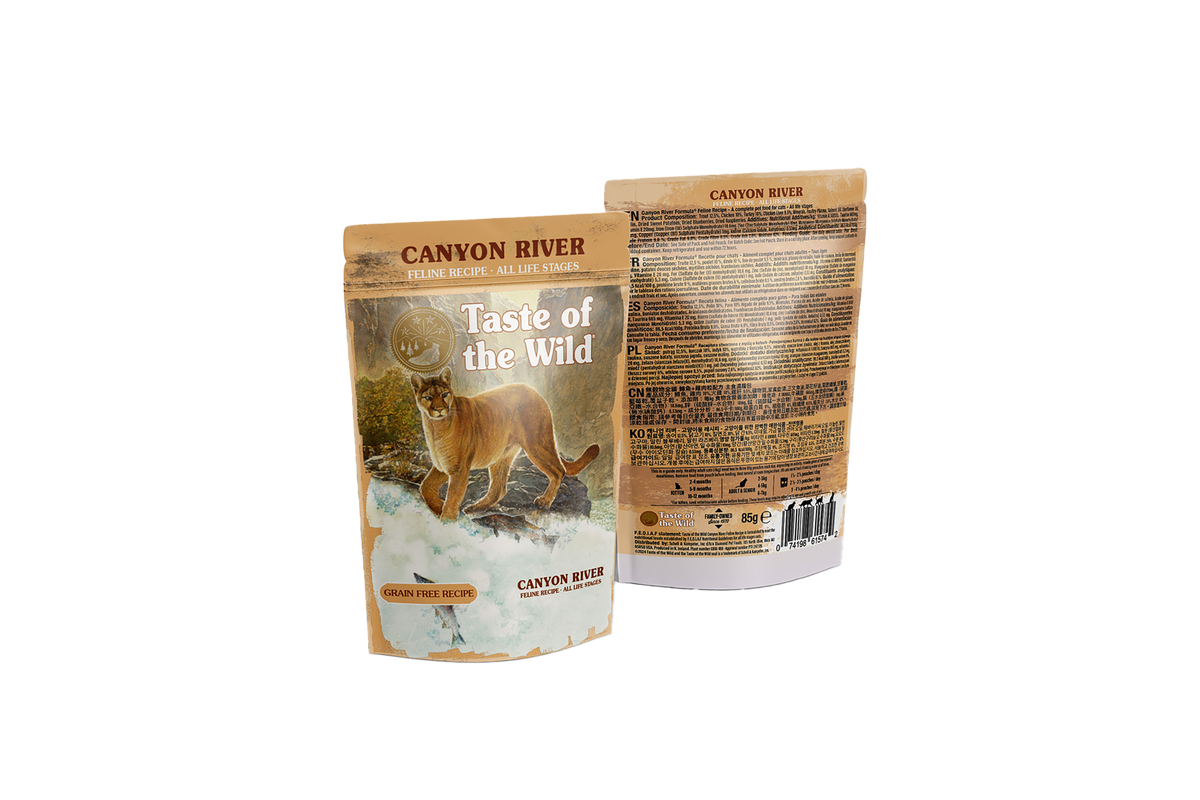Taste of The Wild Canyon River Cat Chunks in Gravy Pouch våtfoder för katt – 12 × 85 g