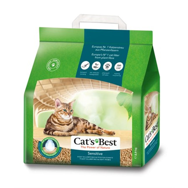 Cat's Best Sensitive, klumpbildande – 2,9 kg – 8 l