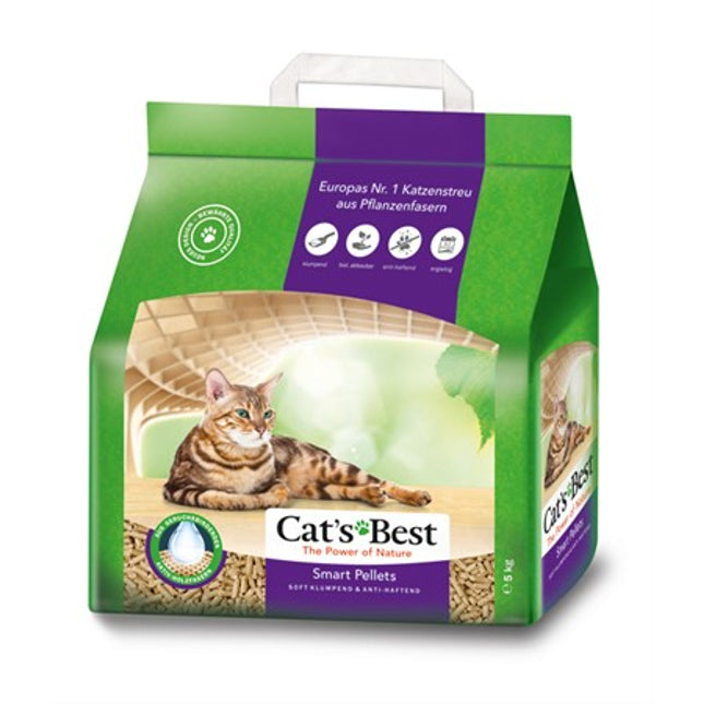 Cat's Best Smart, för långhårskatter – 5 kg – 10 l