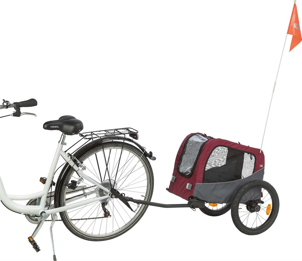 Cykelvagn, S: 53 × 60 × 60/117 cm, grå/röd