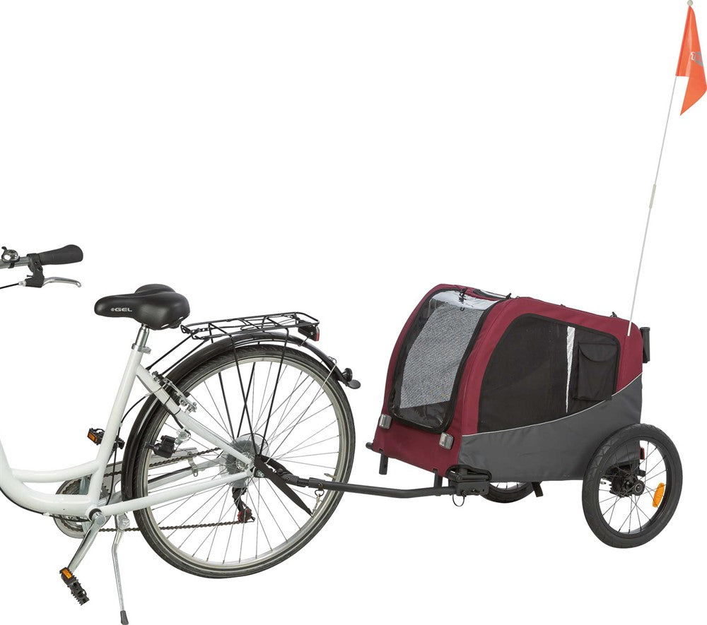 Cykelvagn, M: 63 × 68 × 75/137 cm grå/röd