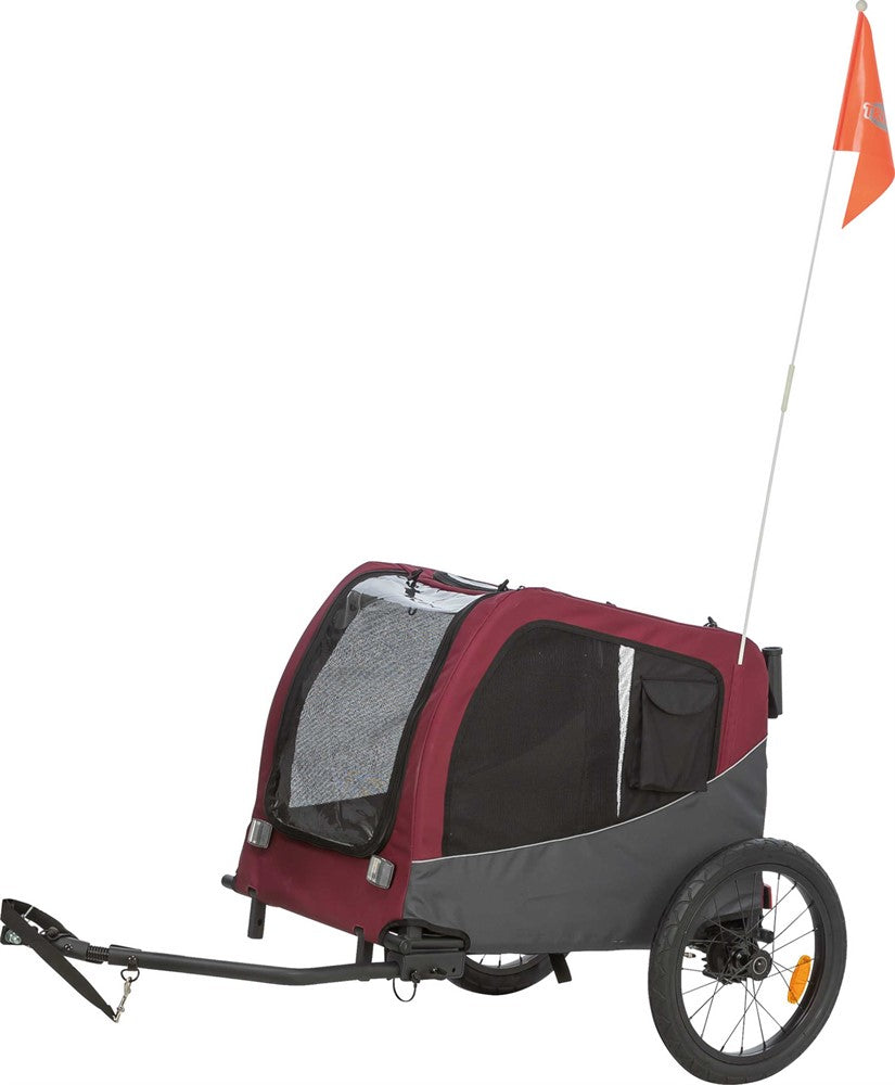 Cykelvagn, L: 75 × 86 × 80/145 cm, grå/röd