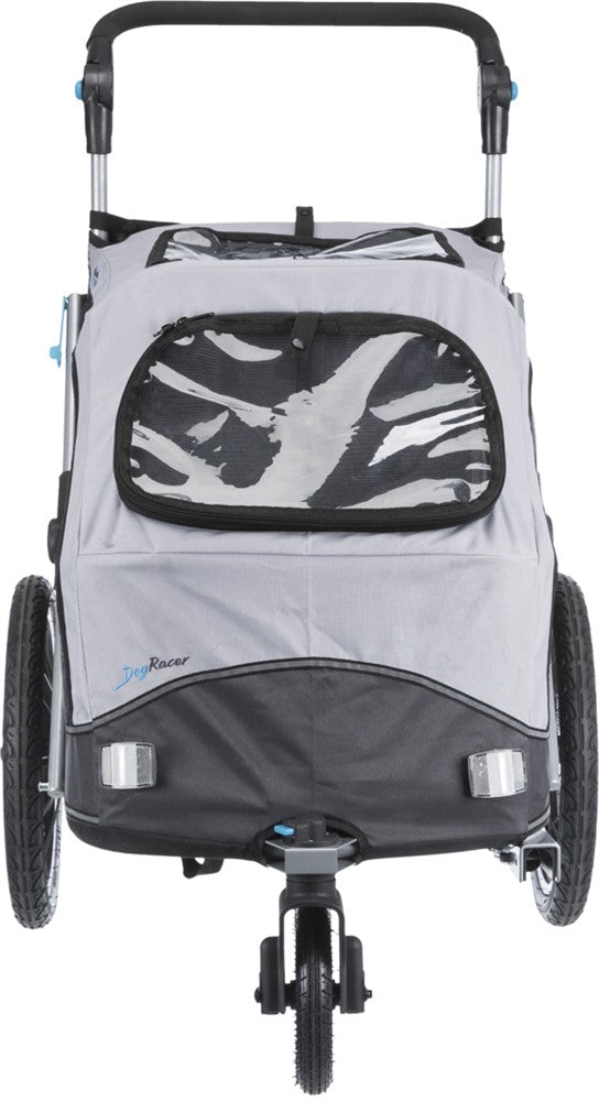 Cykelvagn, quick-fold,S: 58 × 93 × 74/114 cm, grå