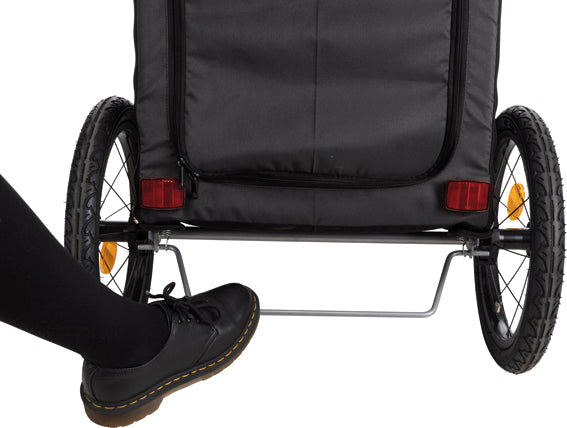 Cykelvagn, quick-fold,S: 58 × 93 × 74/114 cm, grå