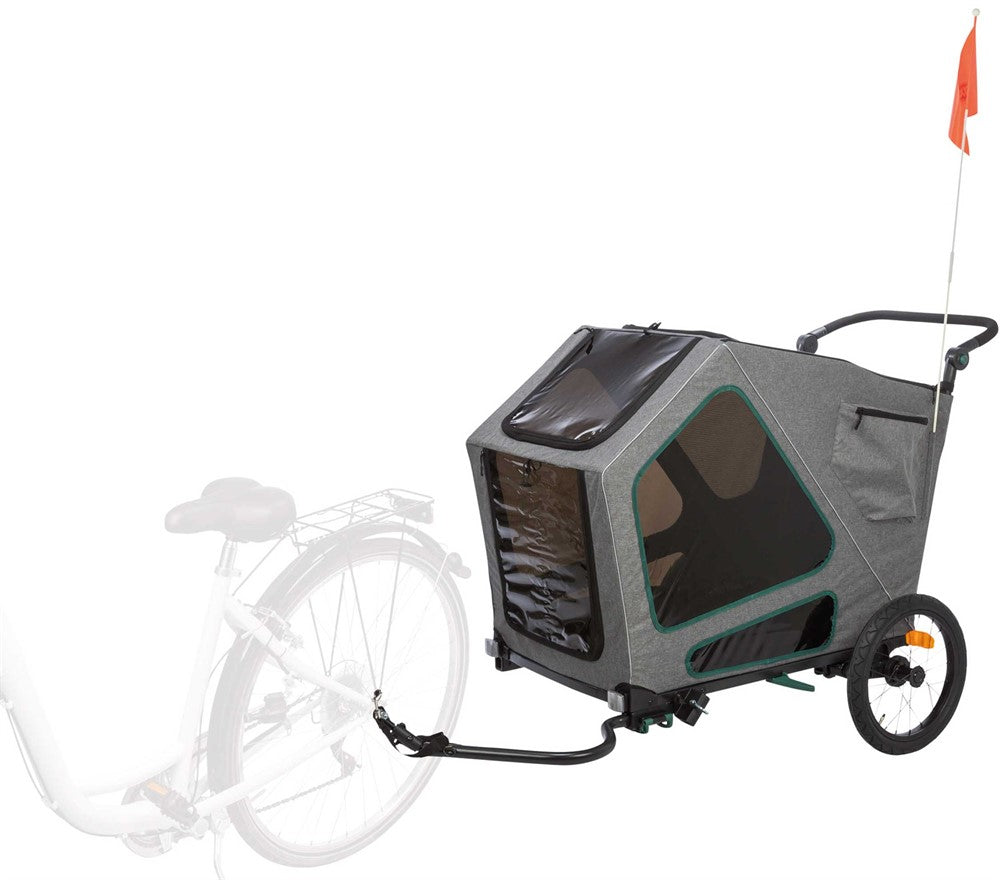 Cykelvagn, L: 80 × 103 × 98/147 cm, grå/sage