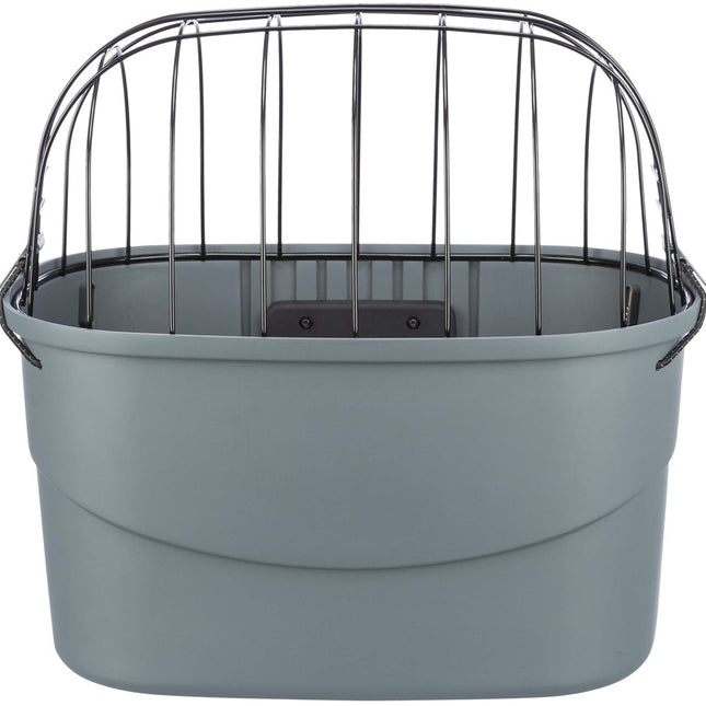 Trixie Cykelkorg front, plast – 42 × 39 × 30 cm, grå