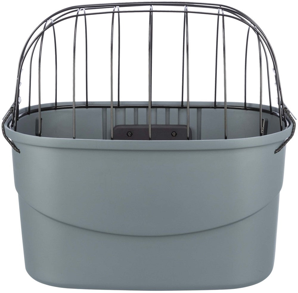 Cykelkorg front, plast, 42 × 39 × 30 cm, grå