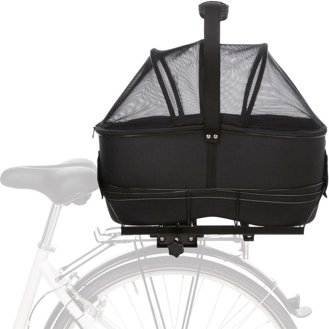 Trixie Cykelkorg för pakethållare – för pakethållare, m nät, 29×h49 × 60 cm fäste 11,8–16 cm, svart