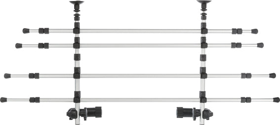 Lastgaller till bil aluminium,b: 105-172 cm h: 46-60 cm, silver/svart