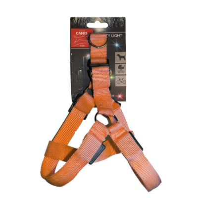 Led light Pet Harness S Orange