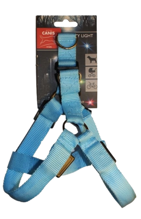 Active Canis LED light Pet Harness L Blue