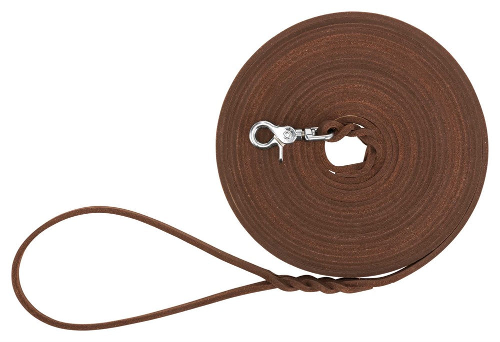 Rustic råläder, spårlina,10 m/8 mm, mörkbrun