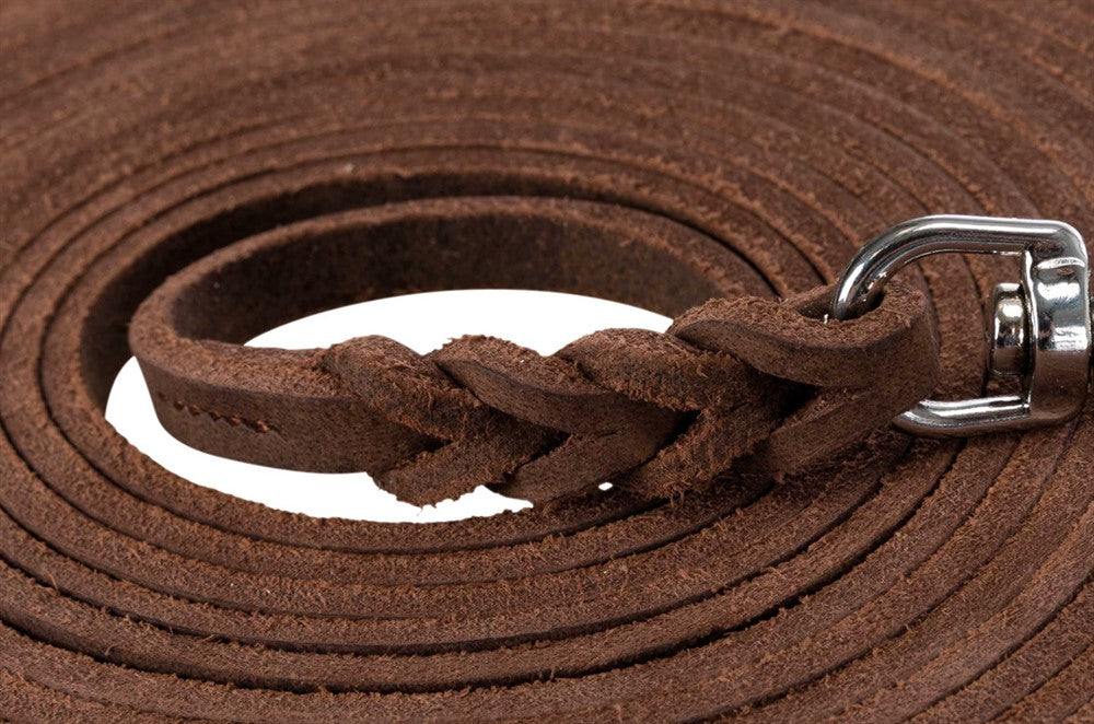 Rustic råläder, spårlina,10 m/8 mm, mörkbrun