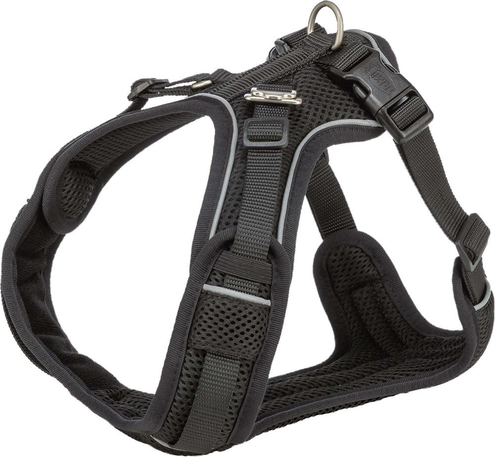 Premium FlexMesh sele, bred, L: 63-92 cm/25 mm, svart
