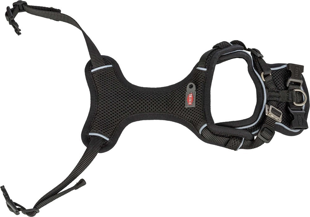 Premium FlexMesh sele, bred, S-M: 48-69 cm/20 mm, svart