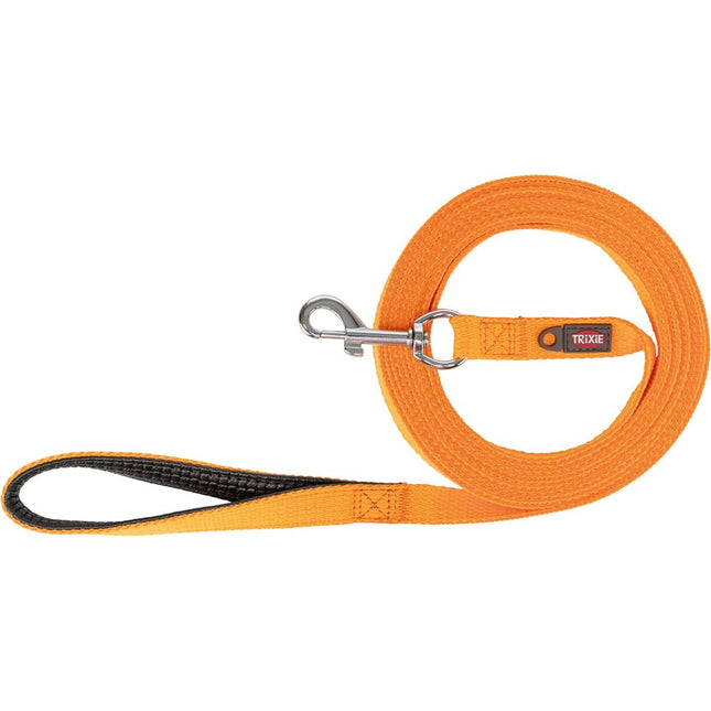 Trixie Spårlina, bomull – M, 15 m/20 mm, orange