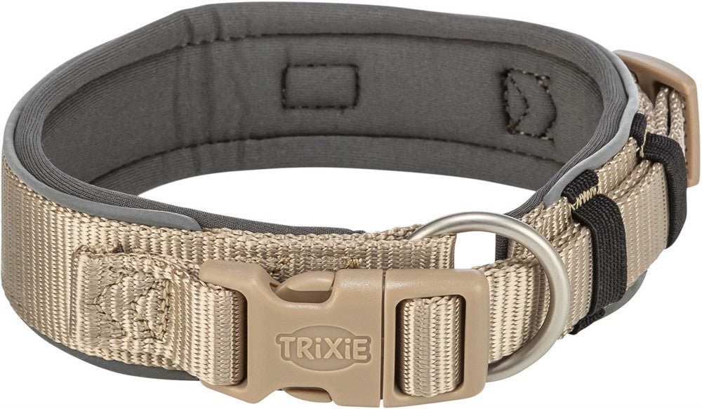 Premium halsband, X-bred, L: 46-55 cm/50 mm, sand/grafit
