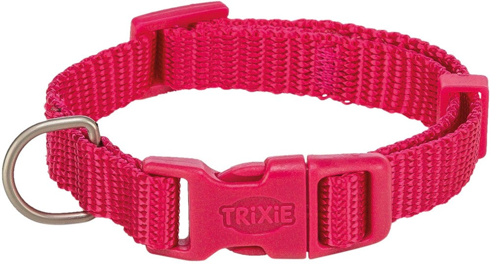 Premium halsband, S-M: 30-45 cm/15 mm, fuchsia