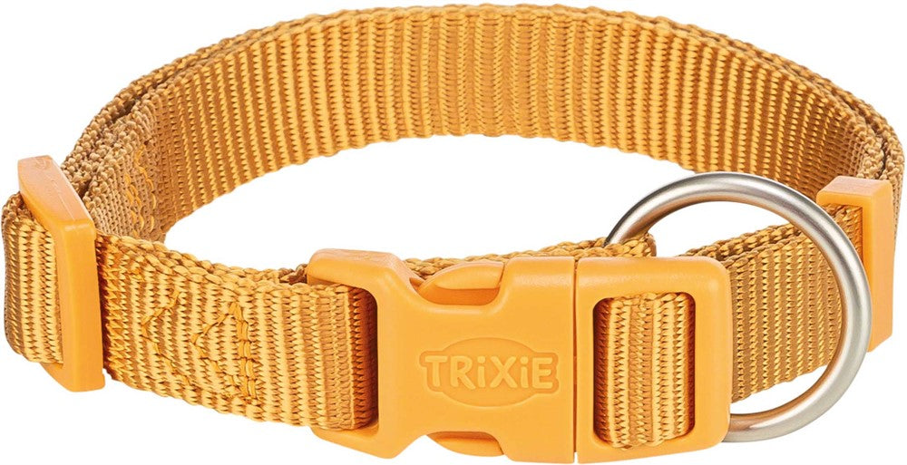 (BV)Premium halsband, L-XL: 40-65 cm/25 mm, curry