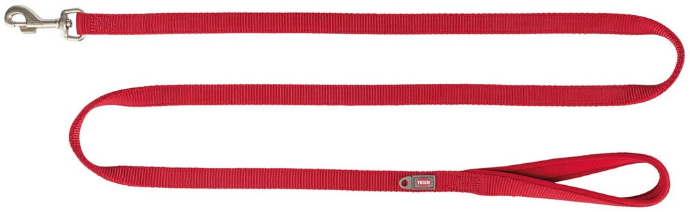 Premium koppel, M-L: 1.80 m/20 mm, röd