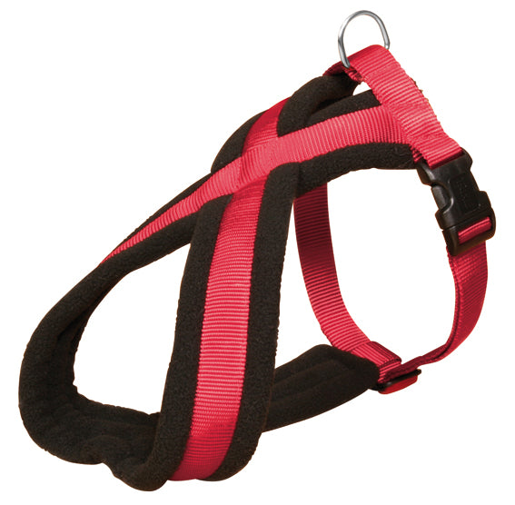 Premium touring sele, M/L: 50-90 cm/25 mm, röd