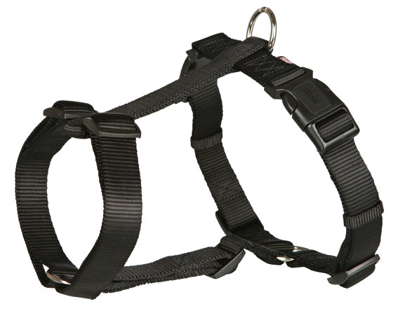 Premium H-sele, XS/S: 30-40 cm/10 mm, svart