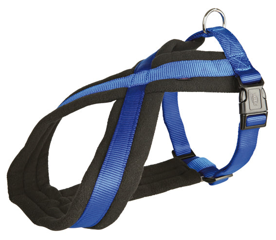 Premium touring sele, S: 35-65 cm/25 mm, blå
