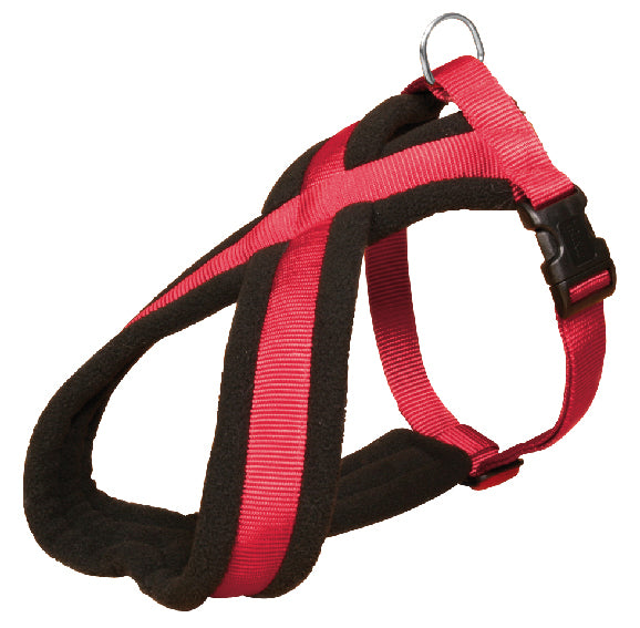 Premium touring sele, XS/S: 30-55 cm/15 mm, röd