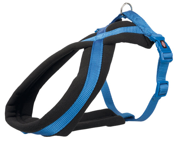 Premium touring sele, S/M: 40-70 cm/25 mm, blå