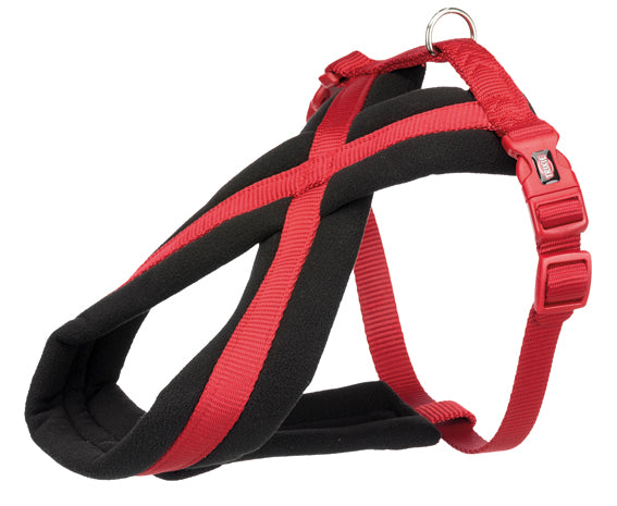 Premium touring sele, S/M: 40-70 cm/20mm, röd