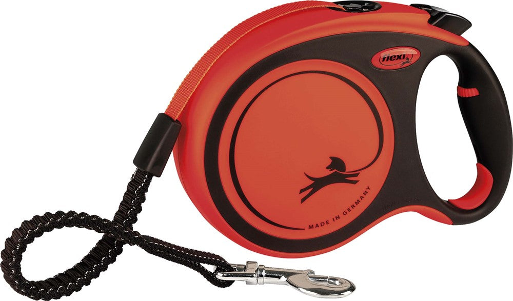 flexi XTREME, XL: 8 m band, svart/orange