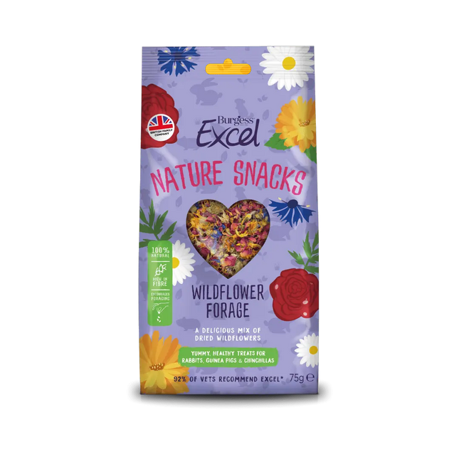 Burgess Excel Wildflower Forage – 6 × 75 g