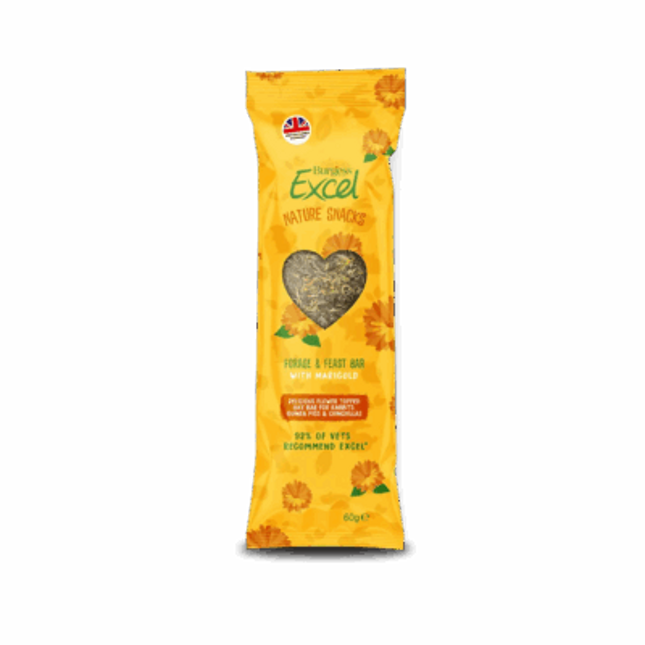 Burgess Excel Forage & Feast Bar Marigold – 5 × 60 g