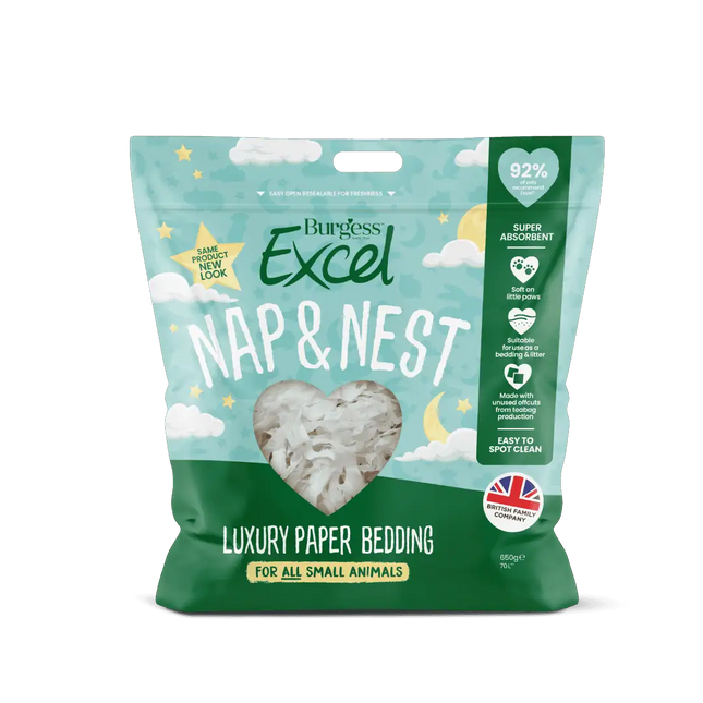 Burgess Excel Nap & Nest Bedding – 4 × 650 g