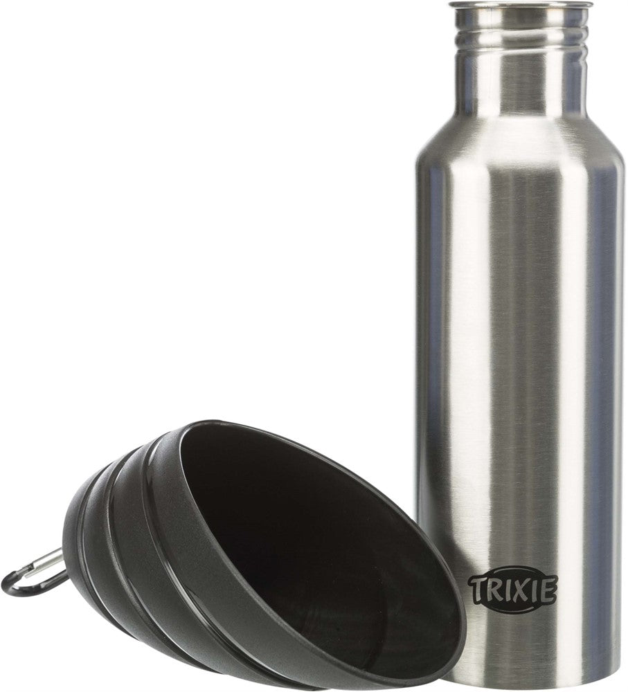 Vattenflaska rostfri med skål, 750 ml