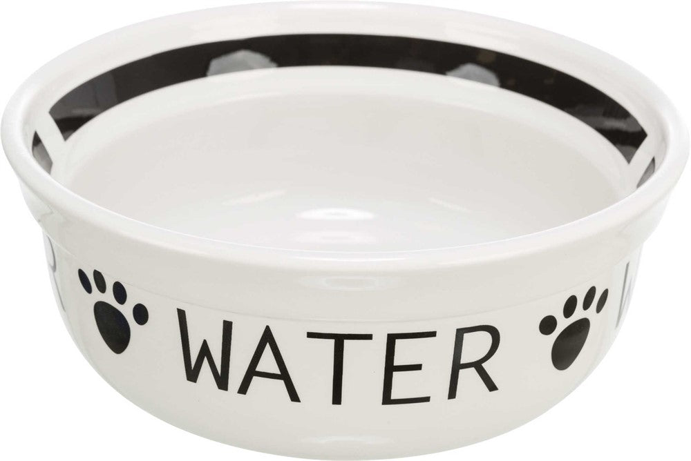 Keramikskål "WATER", 2.6 l/ø 25 cm, vit/svart"