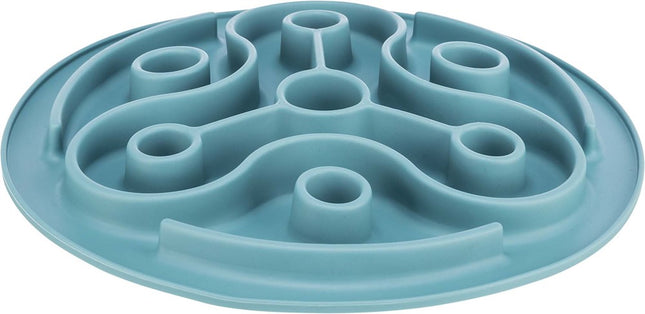 Trixie Slow Feed fodermatta – Ø 28 cm, blå