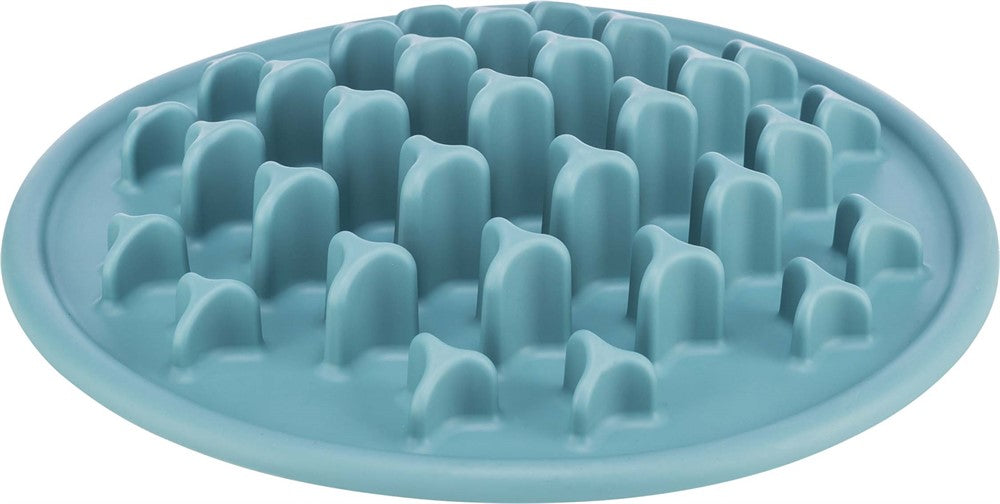 Slow Feed fodermatta "pelare", TPE, ø 35 cm, blå