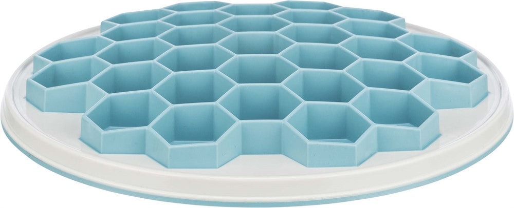 Slow Foderplatta "bivax", plast/TRP/TPE, ø 30 cm, grå/blå