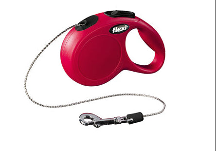 flexi New CLASSIC, XS: 3 m rep, röd